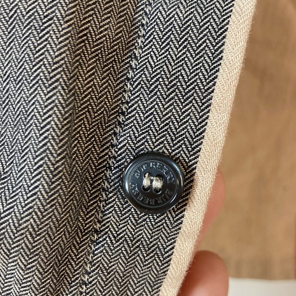 Burberry Cream and Black Button Down Shirt Classic Design - Picture 2 of 6